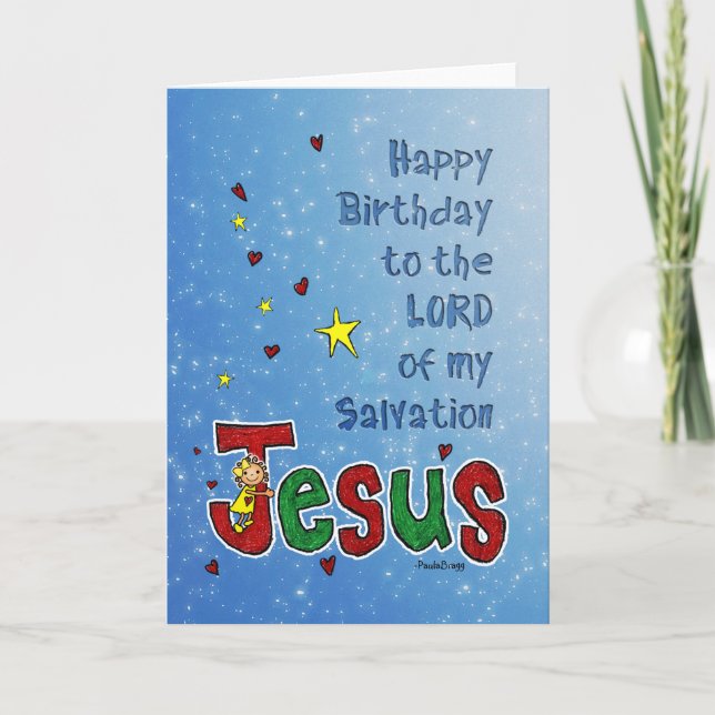 'Happy Birthday Jesus' big Christmas hug Holiday Card (Front)