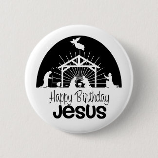 Happy Birthday Jesus Button