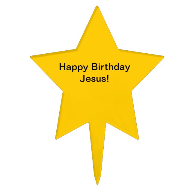 Happy Birthday Jesus Cake Topper (Front)