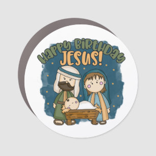 Happy Birthday Jesus Car Magnet