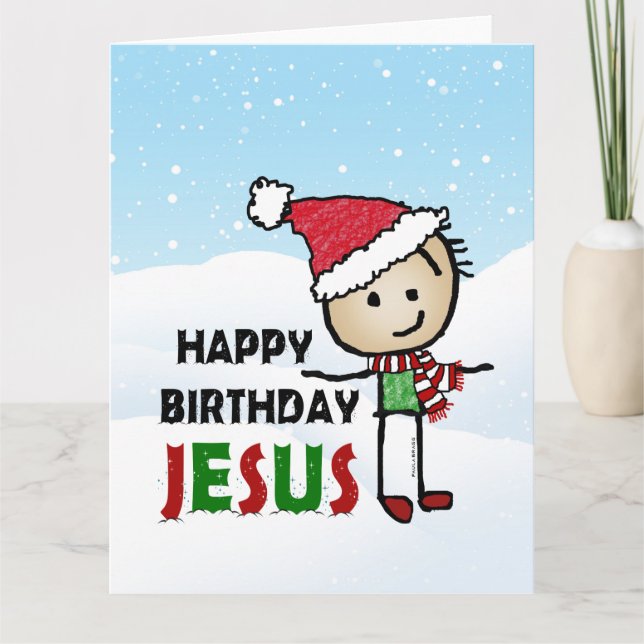 Happy Birthday Jesus Card (Front)