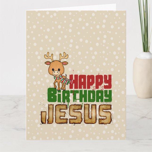Happy Birthday Jesus Card (Front)