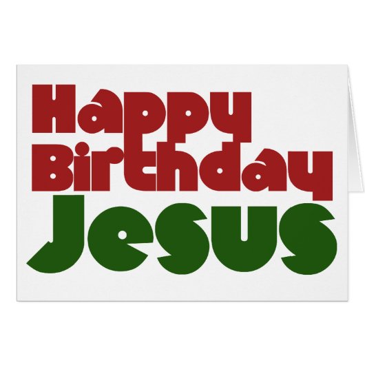 Happy Birthday Jesus Cards (Front Horizontal)