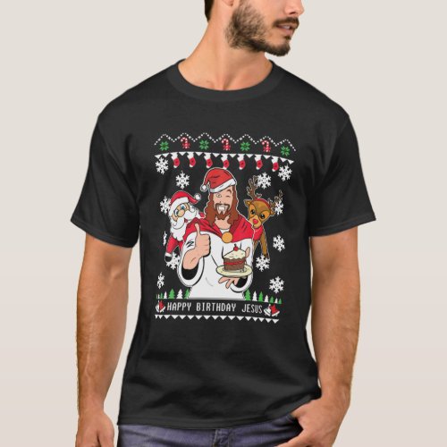 HAPPY BIRTHDAY JESUS Christian Christmas Women Men T_Shirt