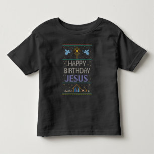 Happy Birthday Jesus Christmas Christ Christian Toddler T-shirt