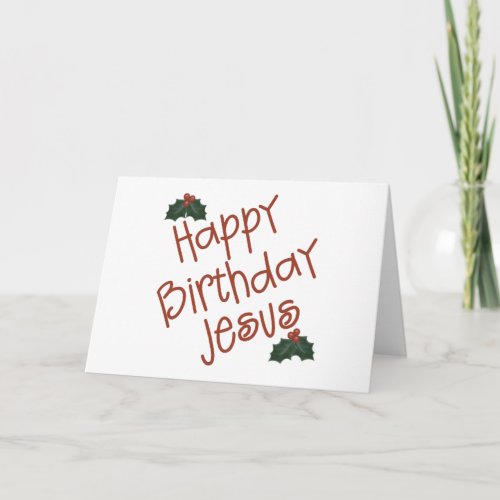 Happy Birthday Jesus Christmas Gift Holiday Card