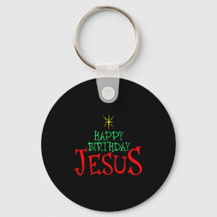 Happy Birthday Jesus Christmas Happy Birthday Jesu Keychain