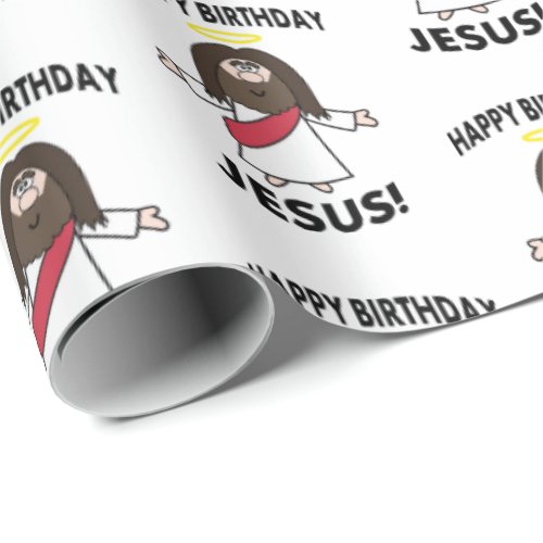 Happy Birthday Jesus Christmas Xmas Wrapping Paper