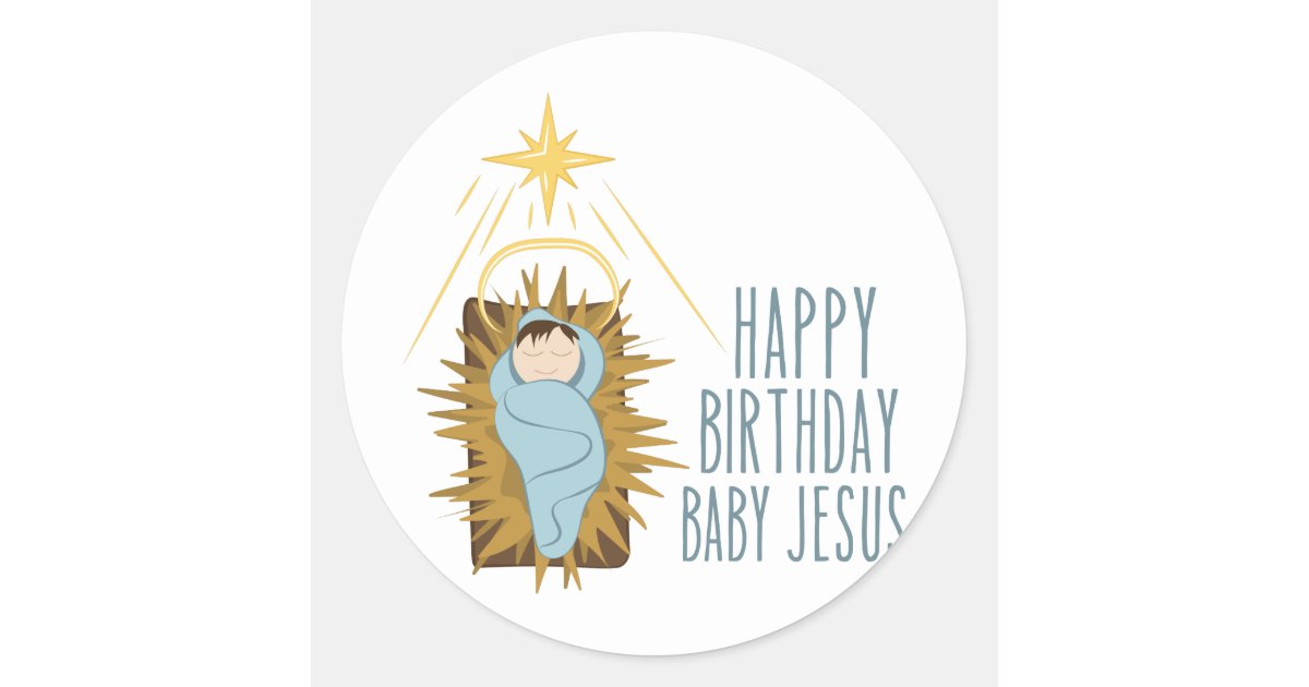 Happy Birthday Jesus Stickers