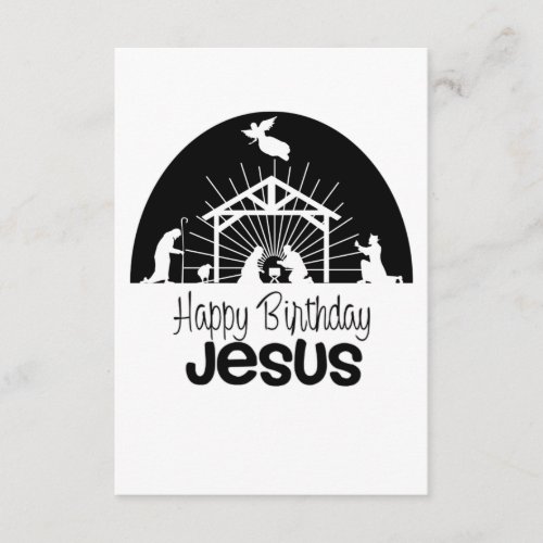 Happy Birthday Jesus Enclosure Card