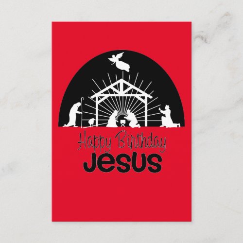 Happy Birthday Jesus Enclosure Card
