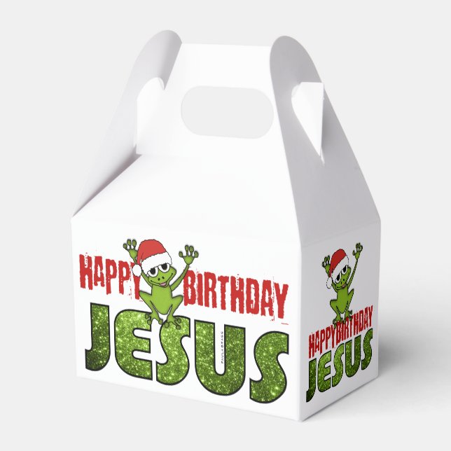 Happy Birthday Jesus Favor Boxes (Back Side)