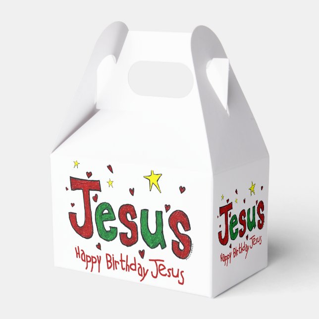 Happy Birthday Jesus Favor Boxes (Back Side)