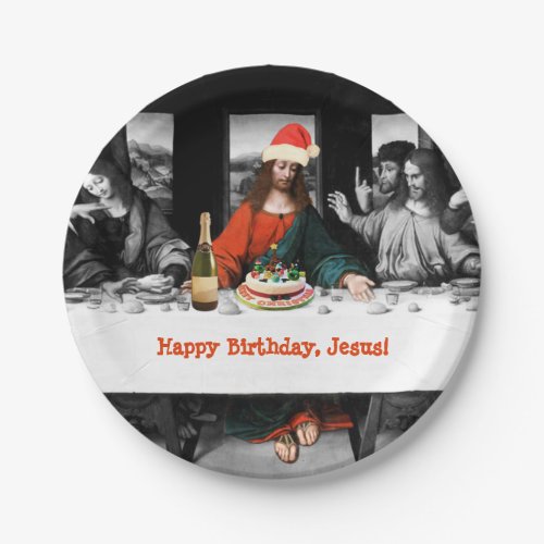 Happy Birthday Jesus Funny Christmas Paper Plates