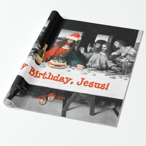 Happy Birthday Jesus Funny Christmas Wrapping Paper