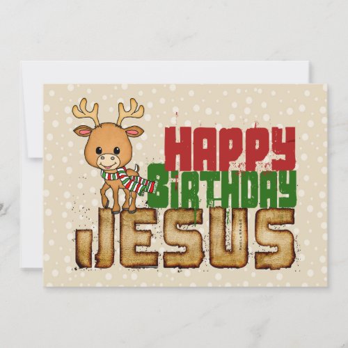 Happy Birthday Jesus Holiday Card