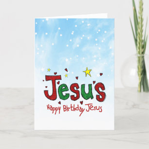 Happy Birthday Jesus Holiday Card
