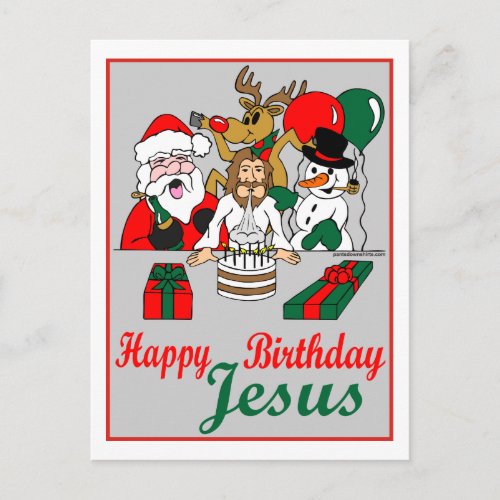 Happy Birthday Jesus Holiday Postcard