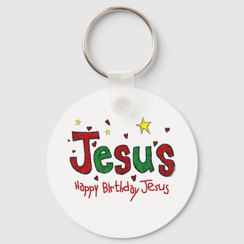 Happy Birthday Jesus Keychain