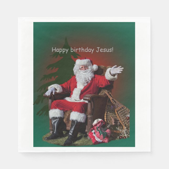 HAPPY BIRTHDAY JESUS PAPER NAPKINS (Front)