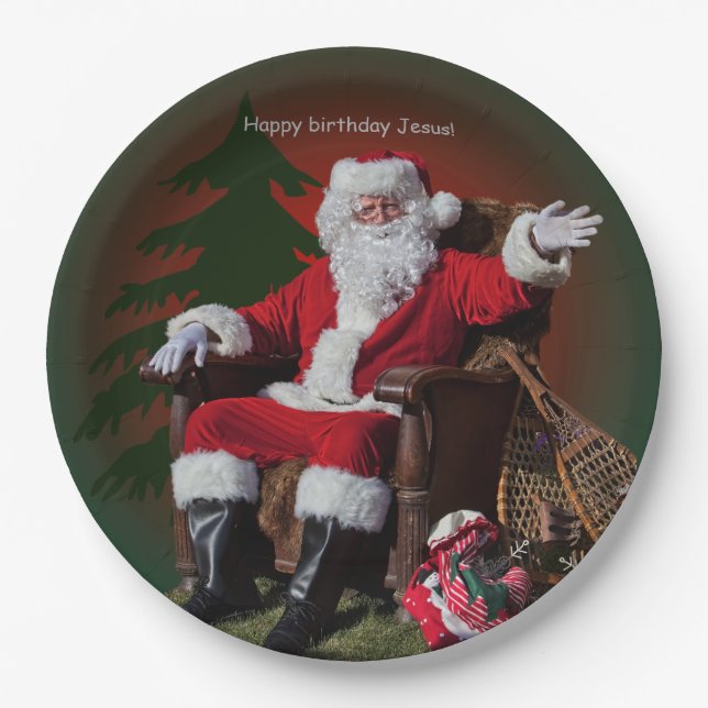 HAPPY BIRTHDAY JESUS PAPER PLATES (Front)