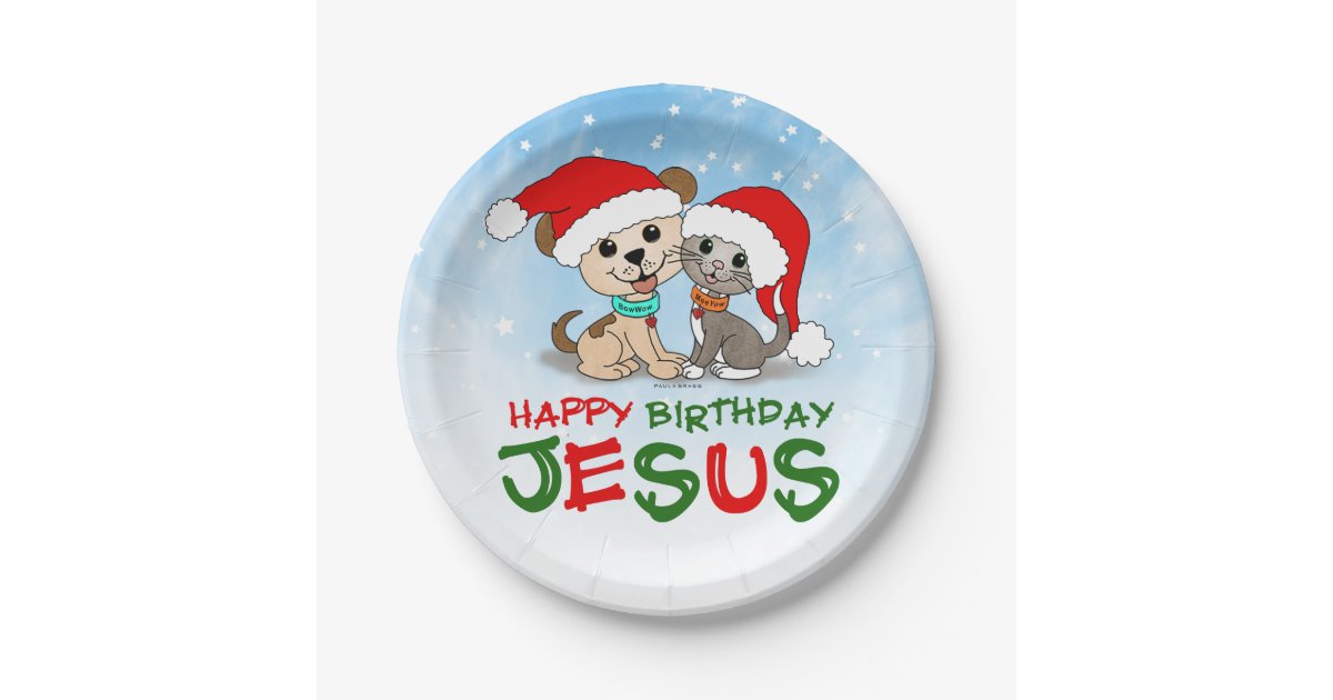 Happy Birthday Jesus Paper Plates Zazzle