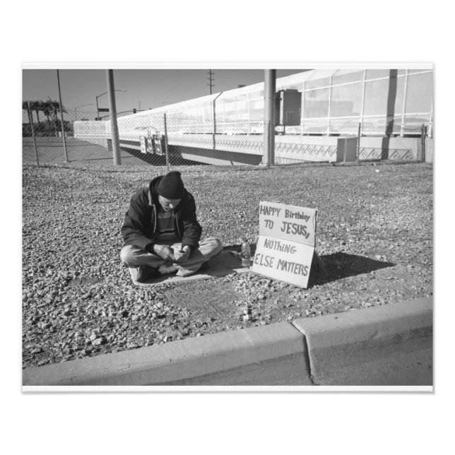 Happy Birthday Jesus Photo Print (Front)