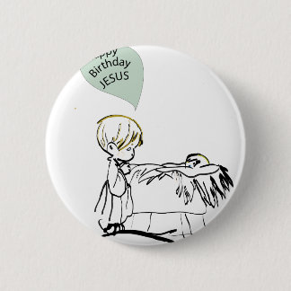 happy birthday jesus pinback button