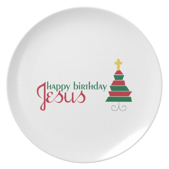 Happy Birthday Jesus Plate