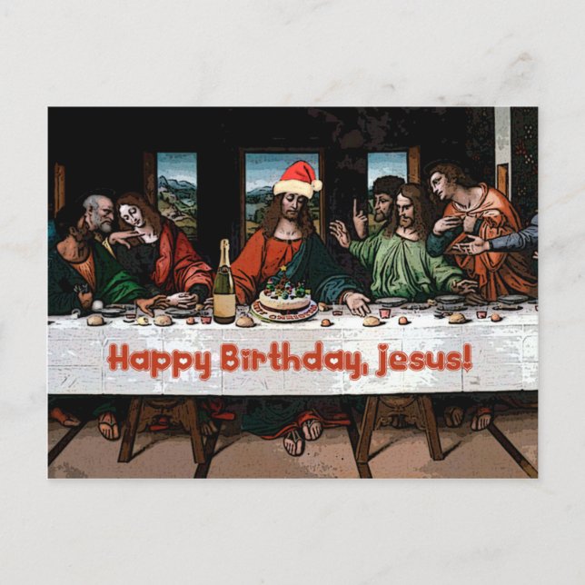 Happy Birthday, Jesus! Postcard (Front)