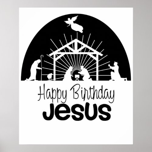 Happy Birthday Jesus Poster