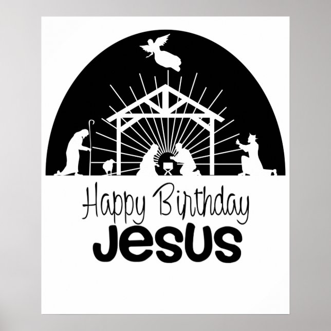 Happy Birthday Jesus Poster (Front)