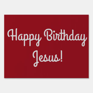 "Happy Birthday Jesus" Scripture Yard Sign
