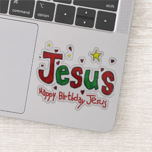 Happy Birthday Jesus Sticker