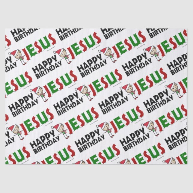Happy Birthday Jesus Tissue Paper (Front)