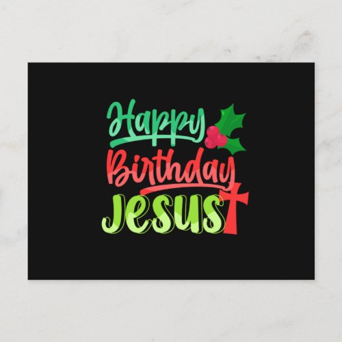 Happy Birthday Jesus Xmas Merry Christmas Gift Postcard