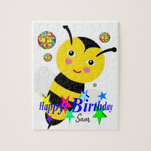 Happy Birthday Jigsaw Puzzle Bumblebee