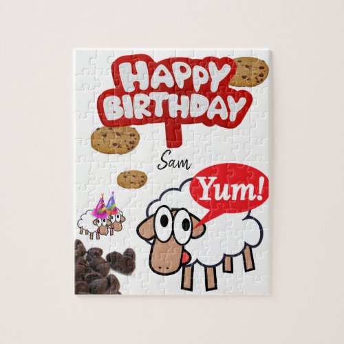 Happy Birthday Jigsaw Puzzle Lamb