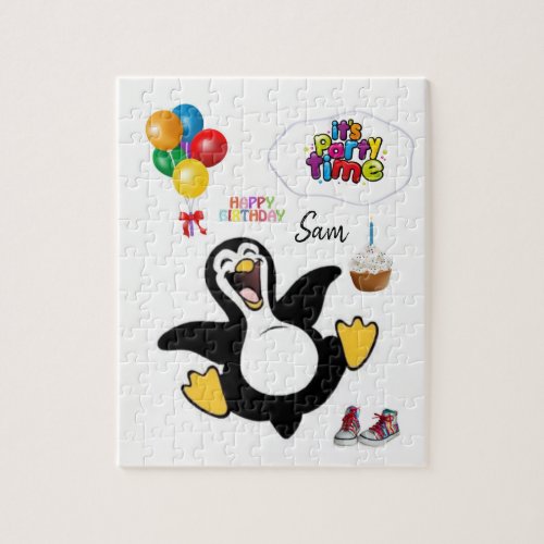 Happy Birthday Jigsaw Puzzle Penguin