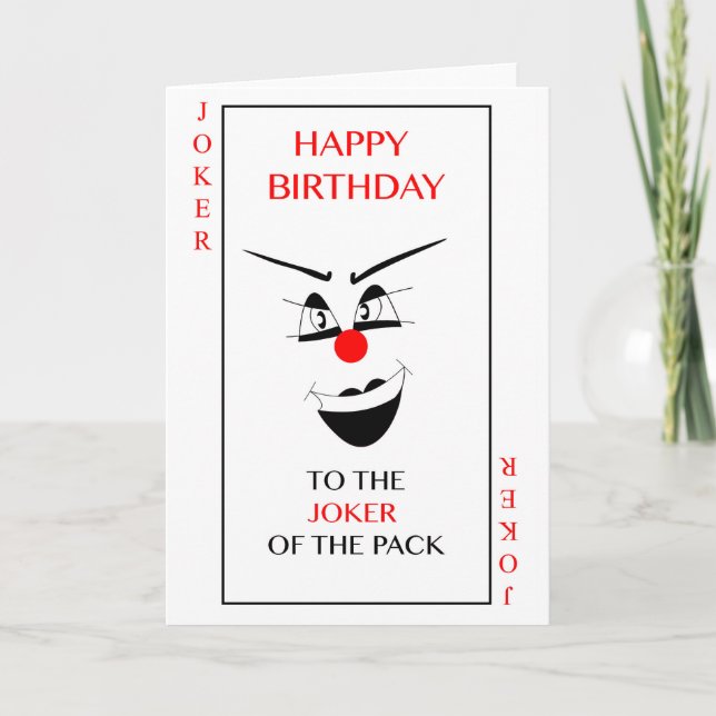'Happy Birthday' joker greeting card (Front)