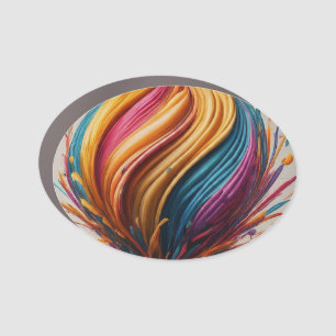 Happy Birthday Joy Oval Car Magnet