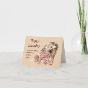 Happy Birthday Judgemental Fun Hawk Card