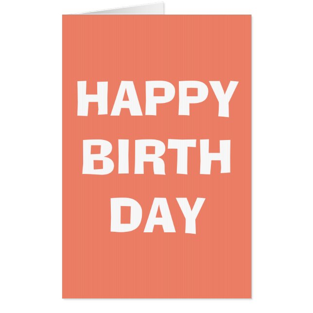 Happy Birthday jumbo card oversized birthday card (Front)