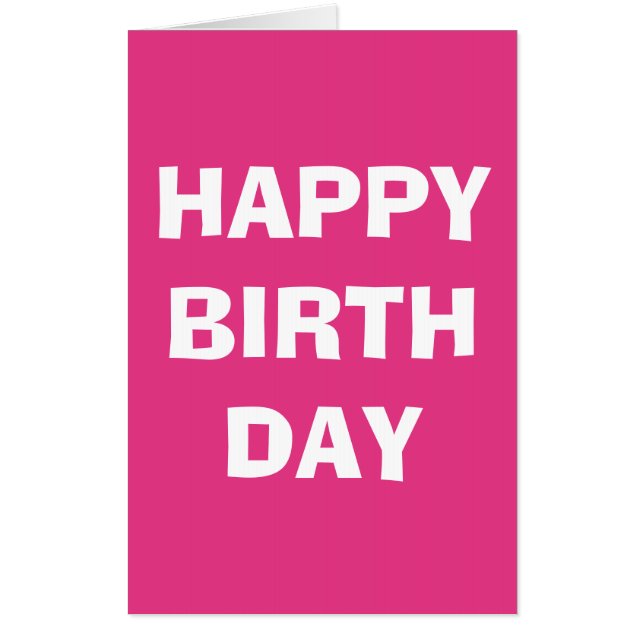Happy Birthday jumbo card oversized thank you card (Front)