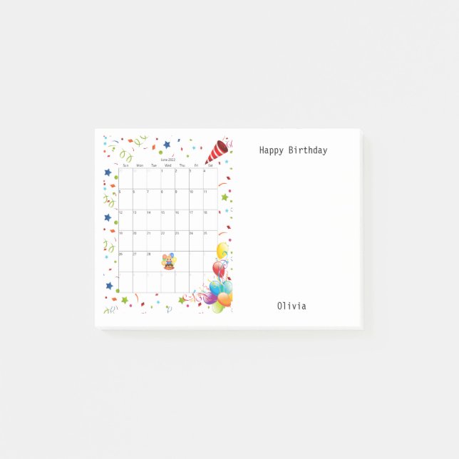 Happy Birthday June 2022 Notes (Front)