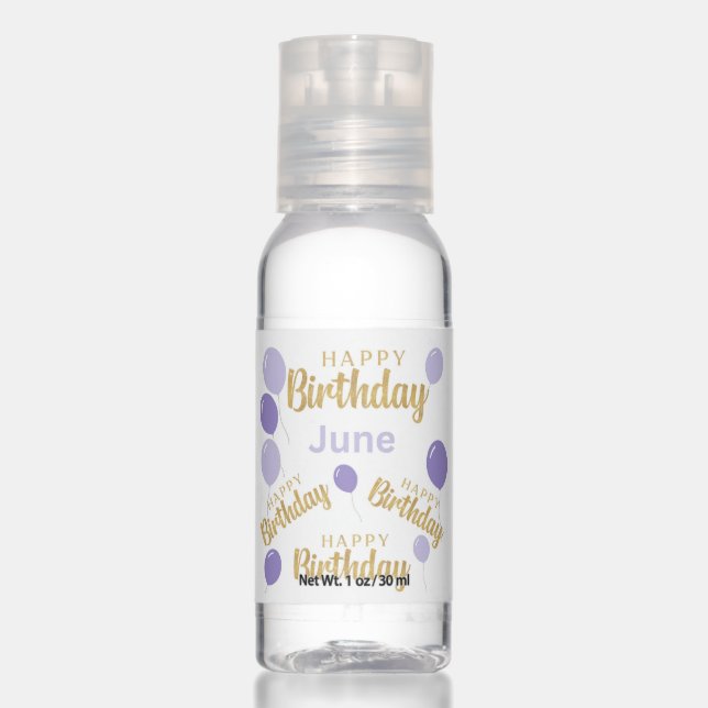 Happy birthday June birthdays Travel Bottle Set Hand Sanitizer (Front)