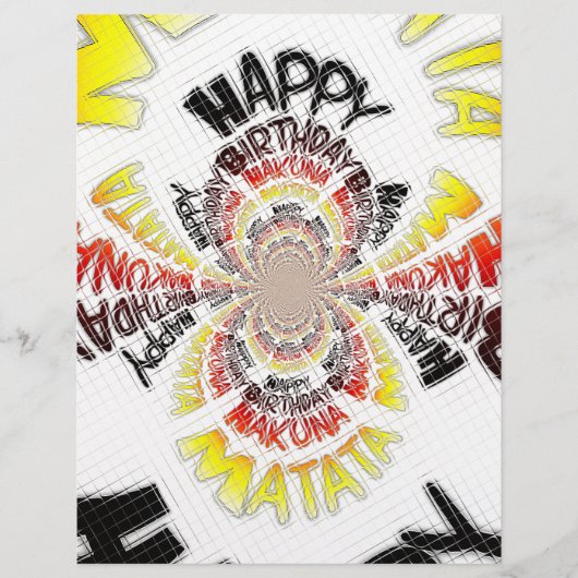 Happy Birthday just Hakuna Matata Gifts Design Art (Front)