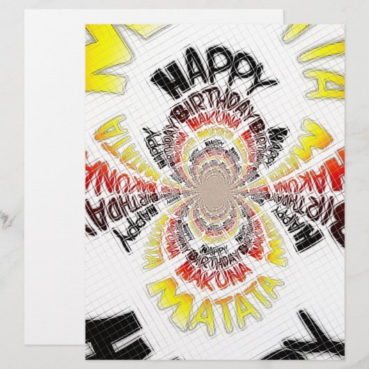 Happy Birthday just Hakuna Matata Gifts Design Art (Front/Back)