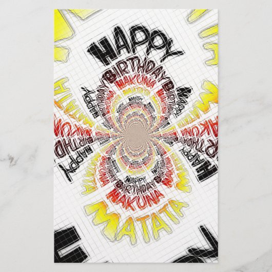 Happy Birthday just Hakuna Matata Gifts Design Art (Front)