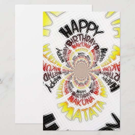 Happy Birthday just Hakuna Matata Gifts Design Art (Front/Back)